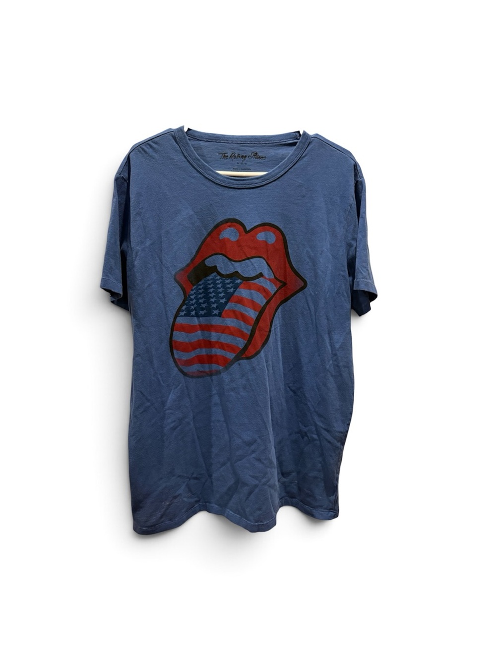 American Eagle Outfitters Blue Rolling Stones Tongue Graphic Tee